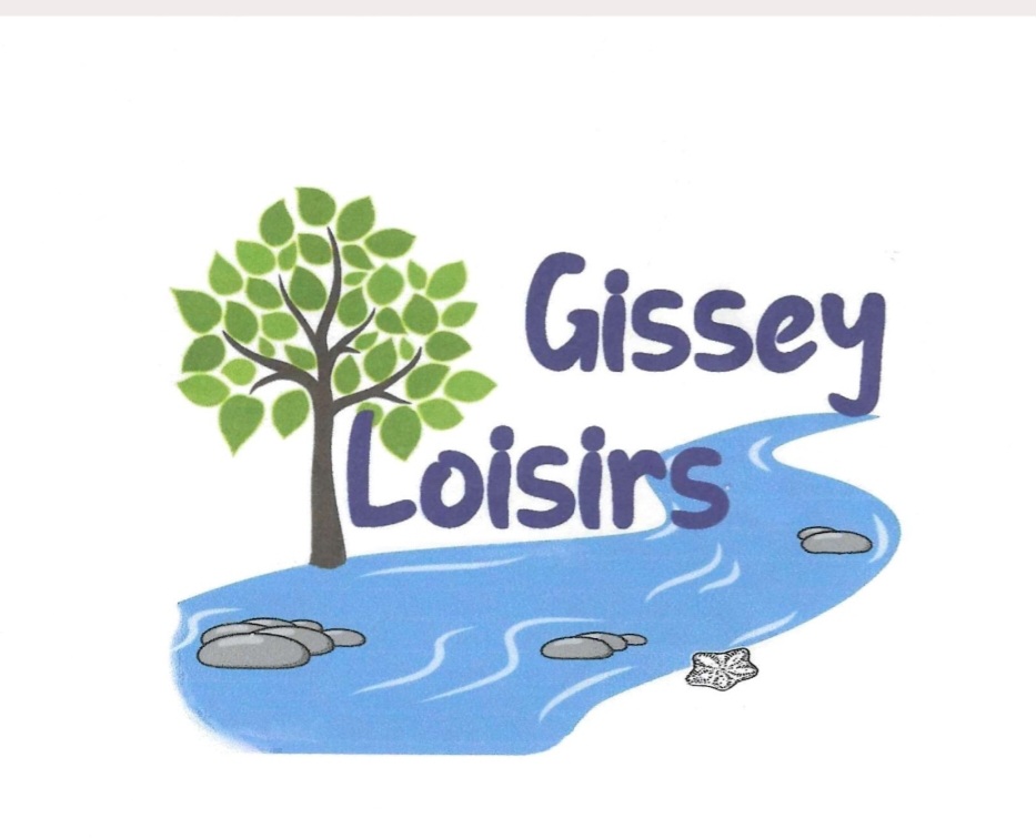 logo de gissey loisir . dessin d une riviere, un arbre
